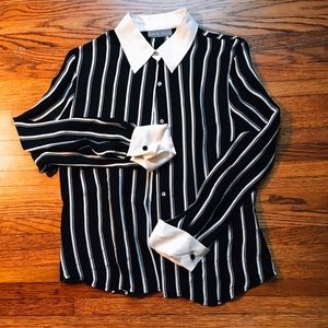 Kate Hill Silk Striped Blouse
